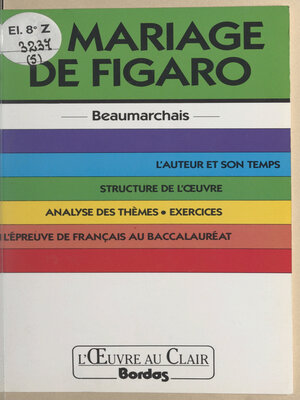 cover image of Le mariage de Figaro, Beaumarchais